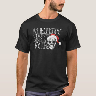 Camiseta Bah Humbug Cráneo Gorra No Me Importa Un Culo El F