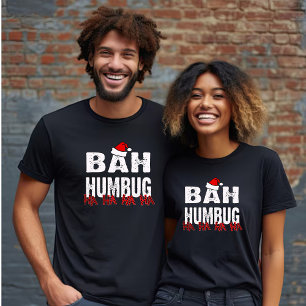 Camiseta Bah Humbug - Gorra Rojo - Ha Ha Ha Unisex
