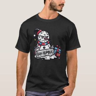 Camiseta Bah Humbug Santa Sombrero Muñeco de Nieve para Som