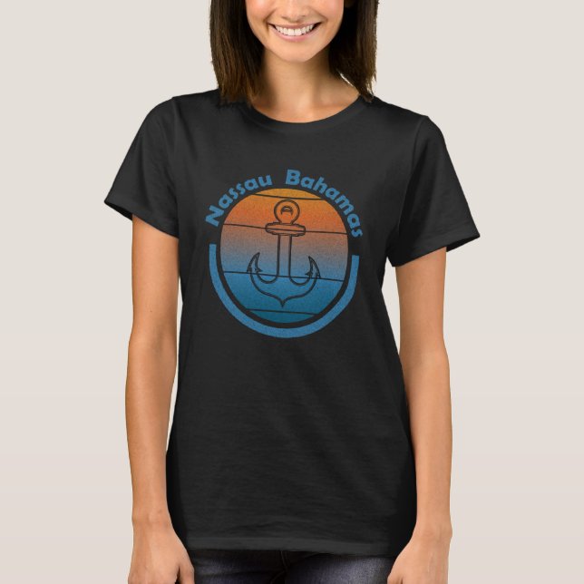 Camiseta Bahama Vibes Bahamia Island Anchor Vela Nassa (Anverso)
