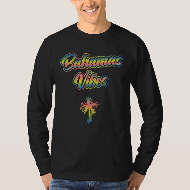 Camiseta Bahama Vibes  Bahamian Island Sunset Palm Trees of (Anverso)