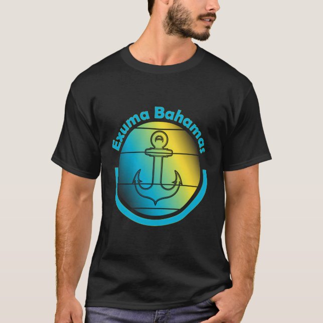 Camiseta Bahama Vibes - Capitán Exuma de barco de vela (Anverso)