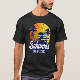 Camiseta Bahamas 2023 Caribe Sunset Beach Retro Premium