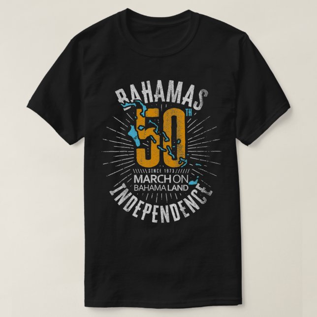 Camiseta Bahamas 50.ª independencia Bandera bahameña Nassau (Diseño del anverso)