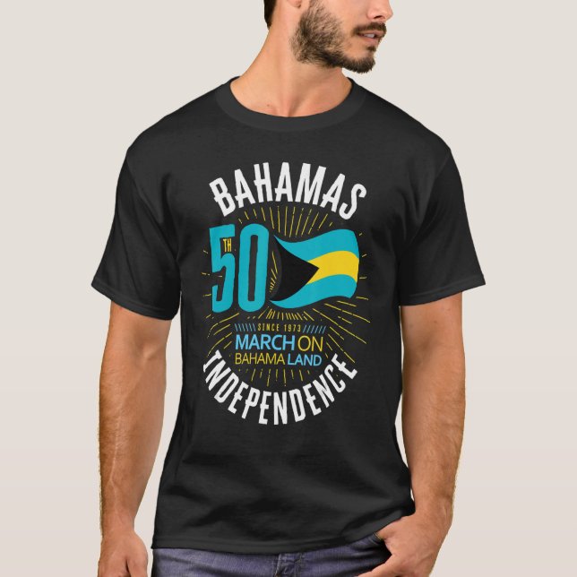 Camiseta Bahamas 50.ª independencia Bandera bahameña Nassau (Anverso)