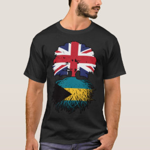 Camiseta Bahamas Bandera de raíces de árbol británico baham