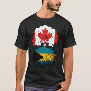 Camiseta Bahamas Bandera de raíces de árbol canadiense baha