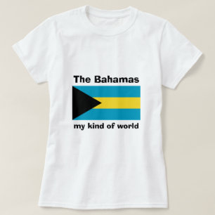 Camiseta Bahamas Bandera + Mapa + Texto