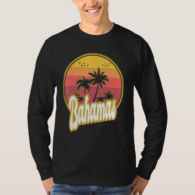 Camiseta Bahamas Beach Retro Sunset (Anverso)