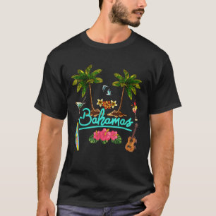 Camiseta Bahamas Beach Summer Palm Surf Sun set Palm Trees
