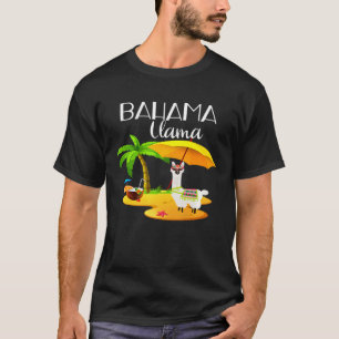 Camiseta Bahamas Llama Pun Shirt Funny Vacation 2019