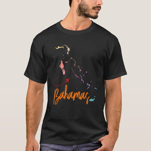 Camiseta Bahamas mapas viajes de Chicas familiares de vacac (Anverso)