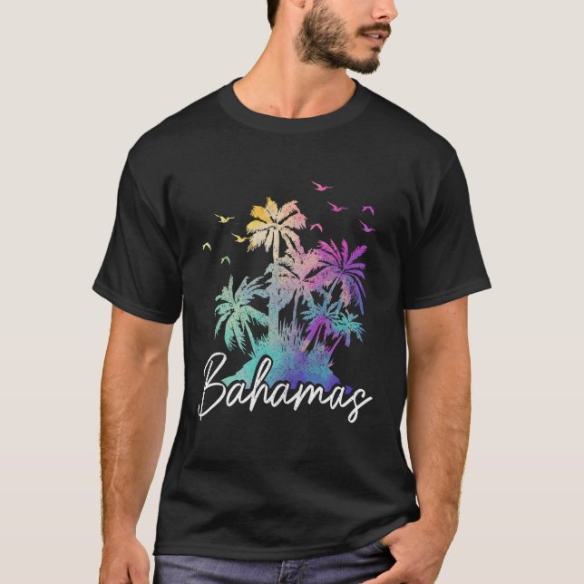 Camiseta Bahamas Nassau Beach Palm Trees Vacation (Anverso)