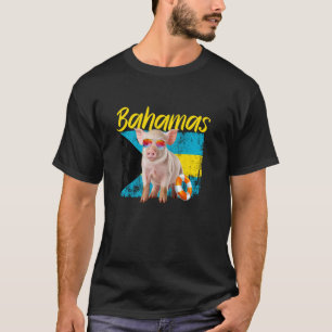Camiseta Bahamas Natación de Cerdo Verano Vacaciones Souven