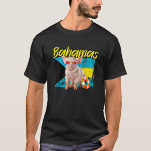 Camiseta Bahamas Natación de Cerdo Verano Vacaciones Souven