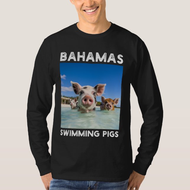Camiseta Bahamas Nieve Cerdos Exuma (Anverso)