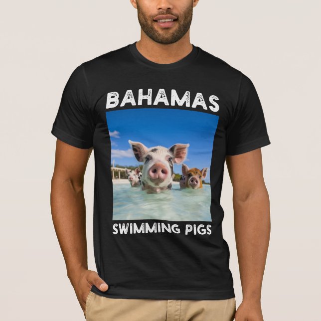 Camiseta Bahamas Nieve Cerdos Exuma (Anverso)