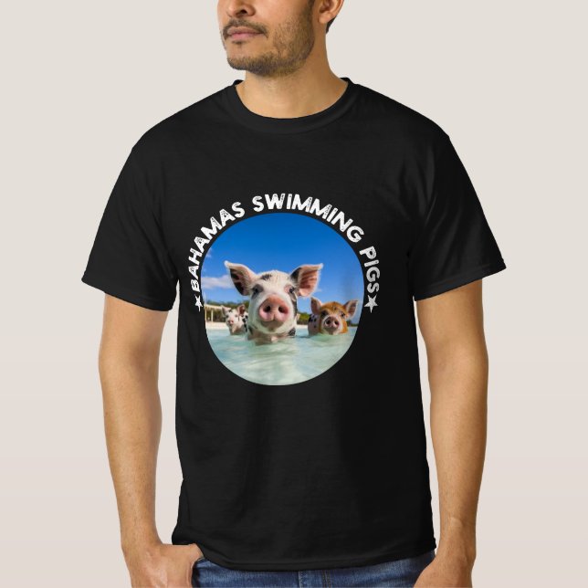 Camiseta Bahamas Nieve Cerdos Exuma (Anverso)