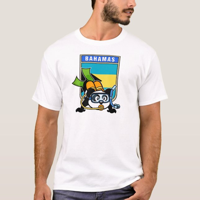 Camiseta Bahamas Scuba Panda (Anverso)