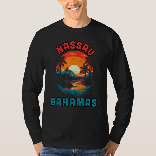 Camiseta Bahamas Tropical Sunset beach Souvenir Vacation (Anverso)