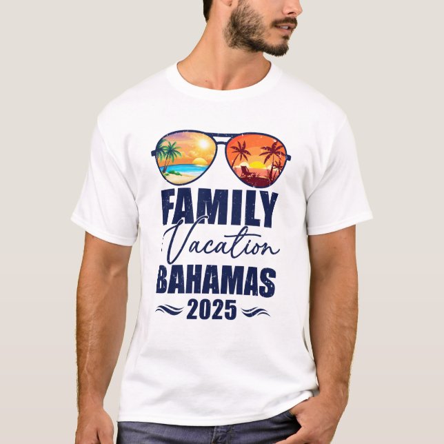 Camiseta Bahamas: Vacaciones familiares coincidentes 2025 (Anverso)