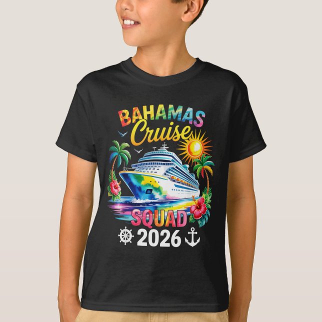 Camiseta Bahamas Vacation 2026 Squad Family Friends Matchin (Anverso)