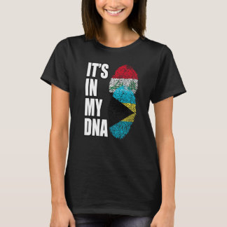 Camiseta Bahamian And Iraqi Mix DNA Flag Heritage