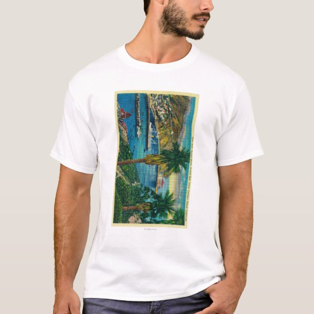 Camiseta Bahía de Avalon, isla de Santa Catalina del (Anverso)