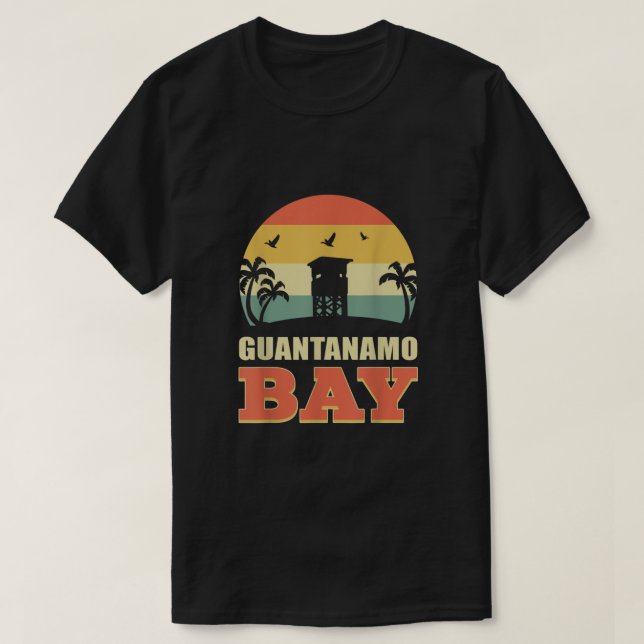 Camiseta Bahía de Guantánamo - Punto de alambre de púas de  (Diseño del anverso)