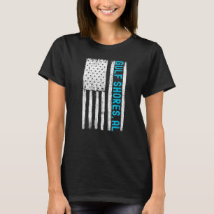 Camiseta Bahía del Golfo Alabama Souvenirs Hombres Bandera 