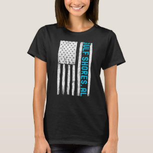 Camiseta Bahía del Golfo Alabama Souvenirs Hombres Bandera