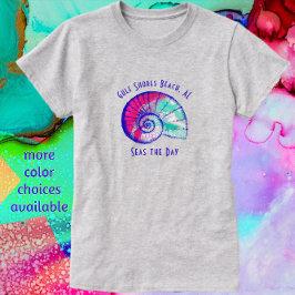 Camiseta Bahía del Golfo Costera Playa Alabama Seashell T-S
