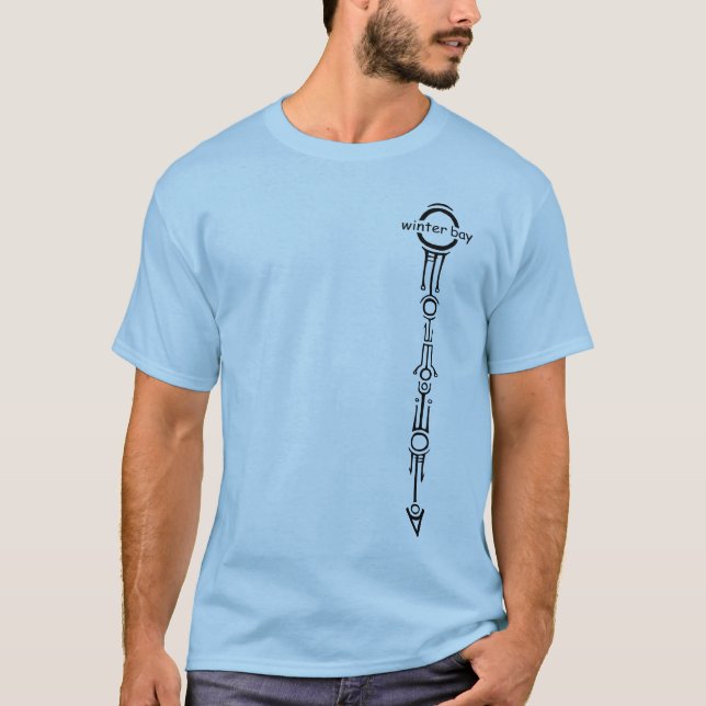 Camiseta bahía del invierno para los tipos (Anverso)