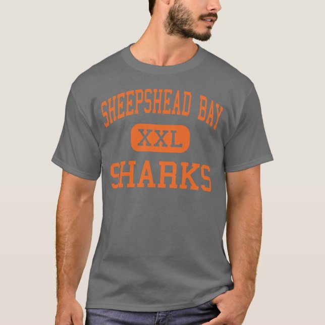 Camiseta Bahía del Sheepshead - tiburones - alta - Brooklyn (Anverso)
