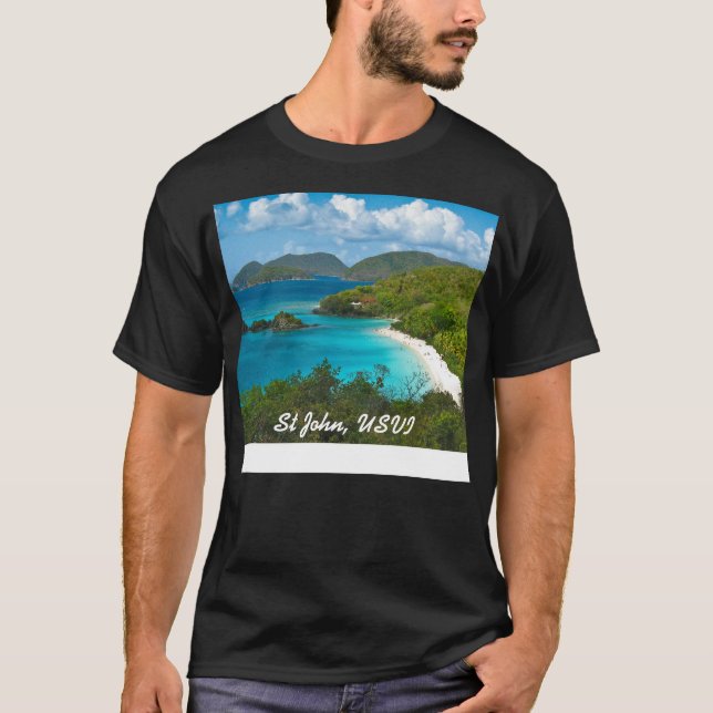 Camiseta Bahía del tronco, St John USVI (Anverso)