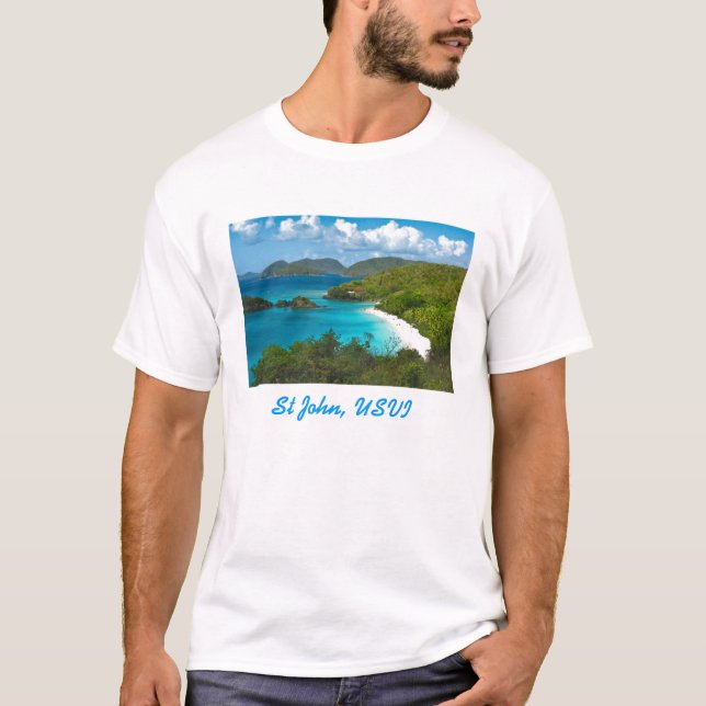 Camiseta Bahía del tronco, St John USVI (Anverso)