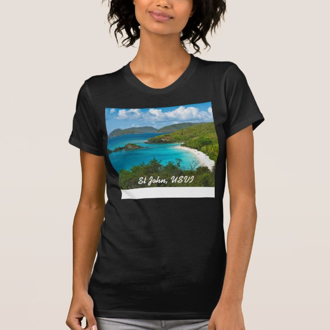 Camiseta Bahía del tronco, St John USVI (Anverso)