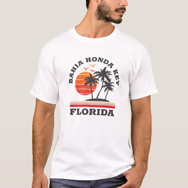 Camiseta Bahia Honda Key Florida Retro Souvenir Regalo (Anverso)