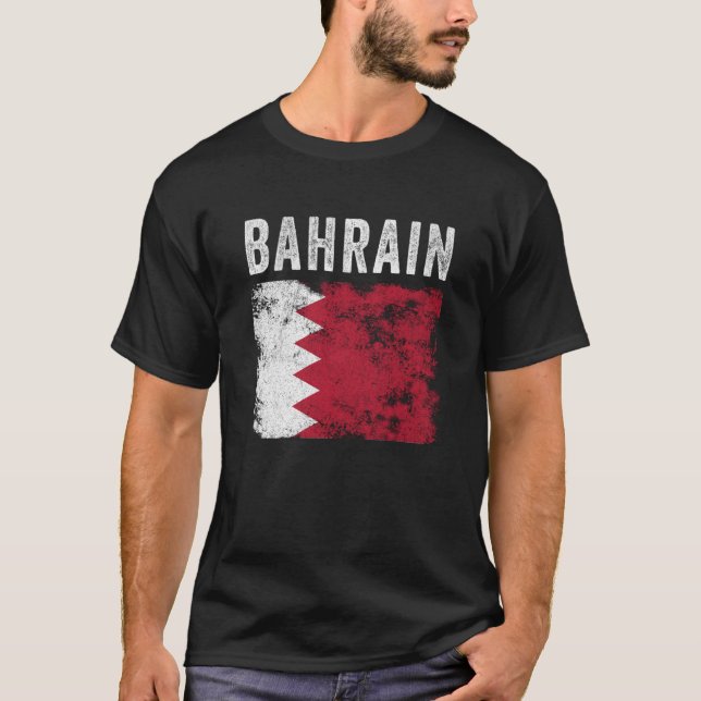 Camiseta Bahrain Flag Distressed Men Women Kids Bahraini Fl (Anverso)