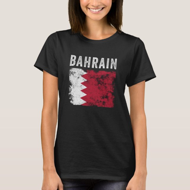 Camiseta Bahrain Flag Distressed Men Women Kids Bahraini Fl (Anverso)