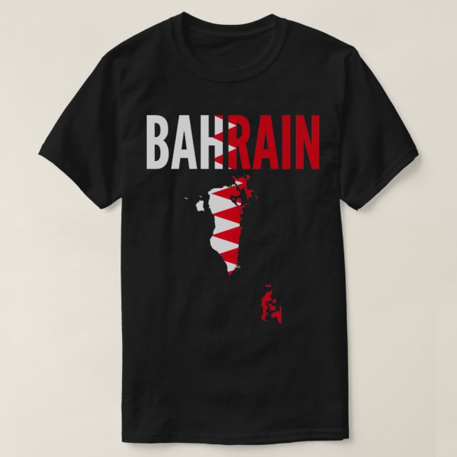 Camiseta Bahraini Gift  Bahrain Country Map Flag Pullover  (Diseño del anverso)