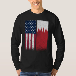 Camiseta Bahréin Bahrí Americano Banderas Orgulloso EE. UU.