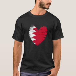 Camiseta Bahréin Corazón Bandera Bahreiní Orgullo Bahreiní