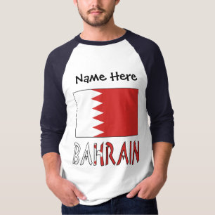 Camiseta Bahrein y bandera de Bahrein Personalizados