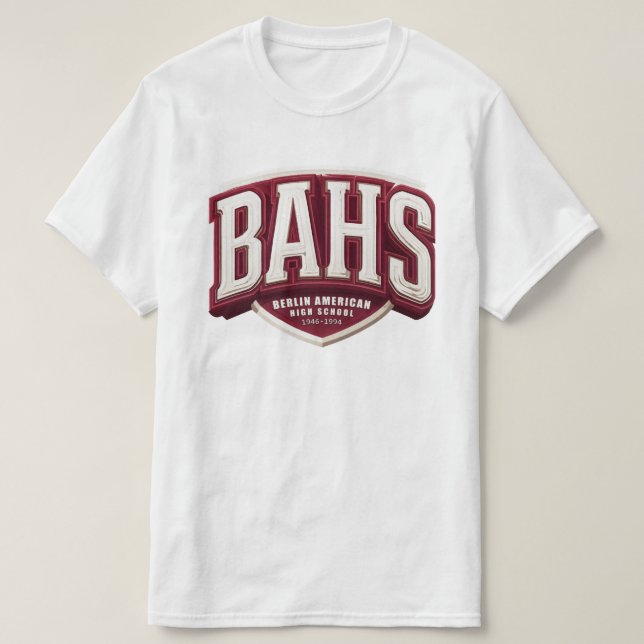 Camiseta BAHS - Berlin American High School (Diseño del anverso)
