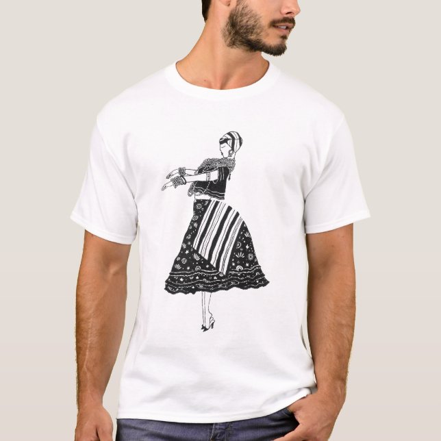 Camiseta Baiana Preto e Branco (Anverso)
