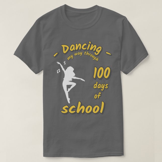Camiseta Bailando a lo largo de 100 días de clases (Diseño del anverso)