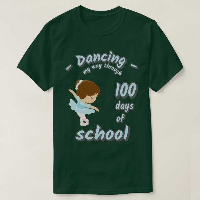 Camiseta Bailando a lo largo de 100 días de clases 5 (Diseño del anverso)