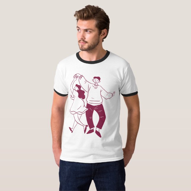 Camiseta "Bailando a través de la vida" (Anverso completo)