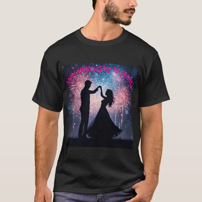 Camiseta Bailando a través del tiempo fuegos artificiales c (Anverso)